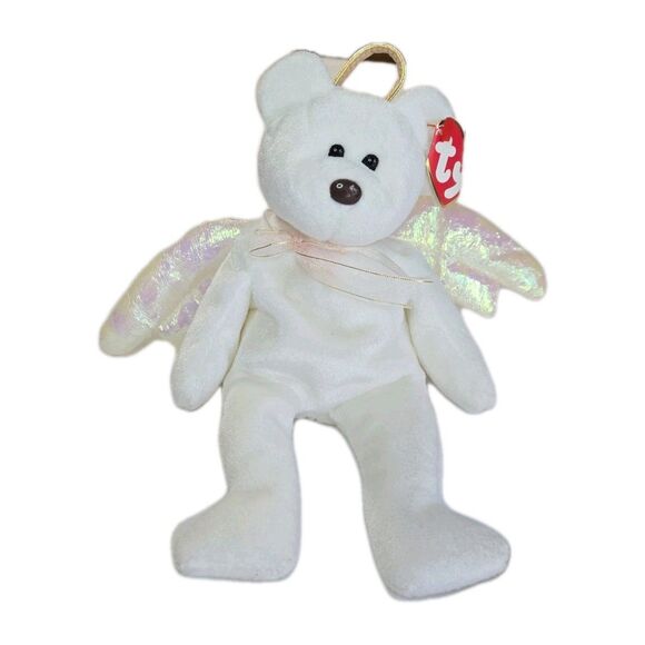 Beanie Baby TY Retired “Halo” the Angel Bear – Rare 1998 Brown Nose - Picture 3 of 13